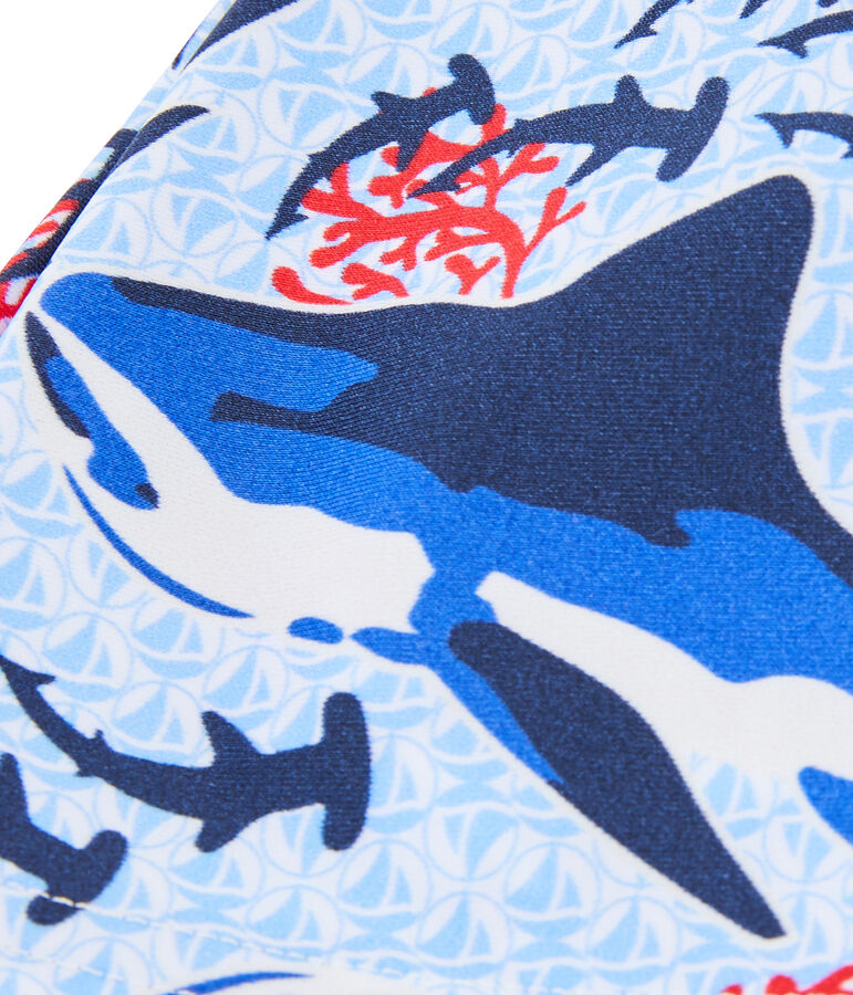 Gorro de ba&ntilde;o anti-UV UPF 50+ ni&ntilde;o blanco/multicolor