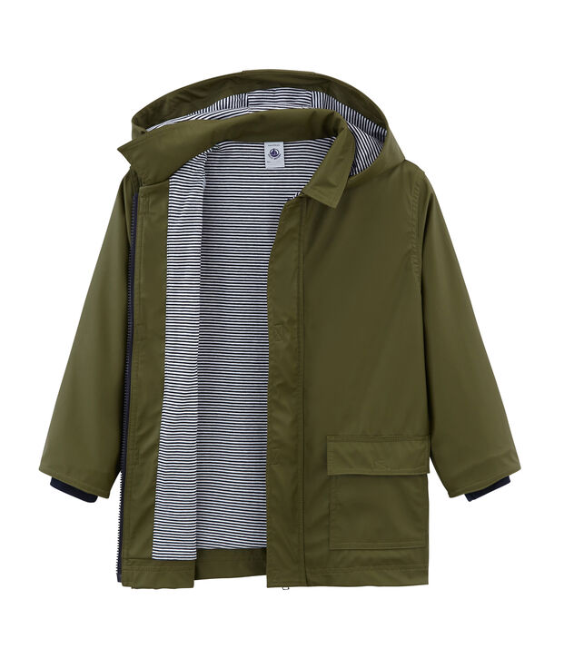 Impermeable infantil unisex verde