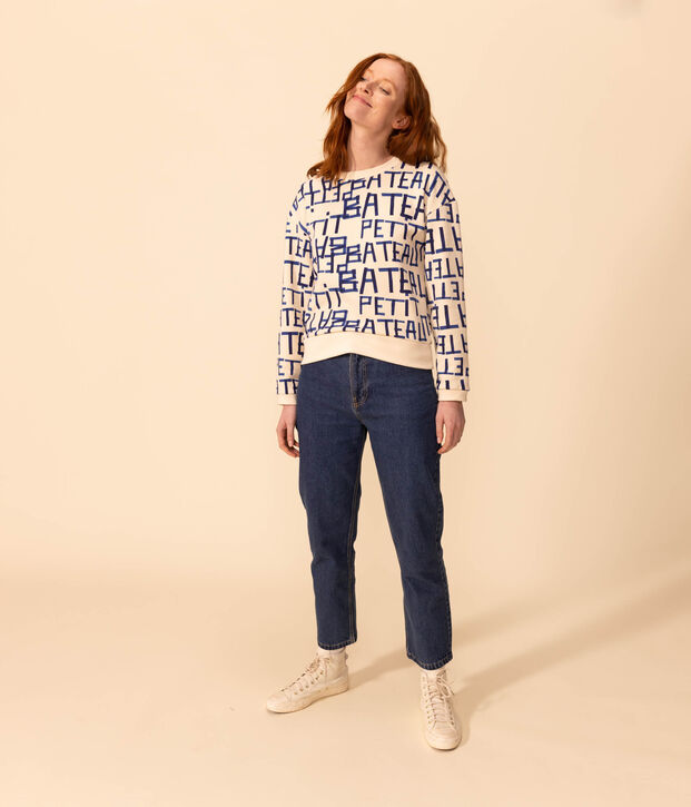 Sudadera de felpa para mujer crudo/multicolor