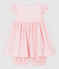 Vestido y pantaloncito «bloomer» de bebé niña rosa MINOIS/blanco MARSHMALLOW