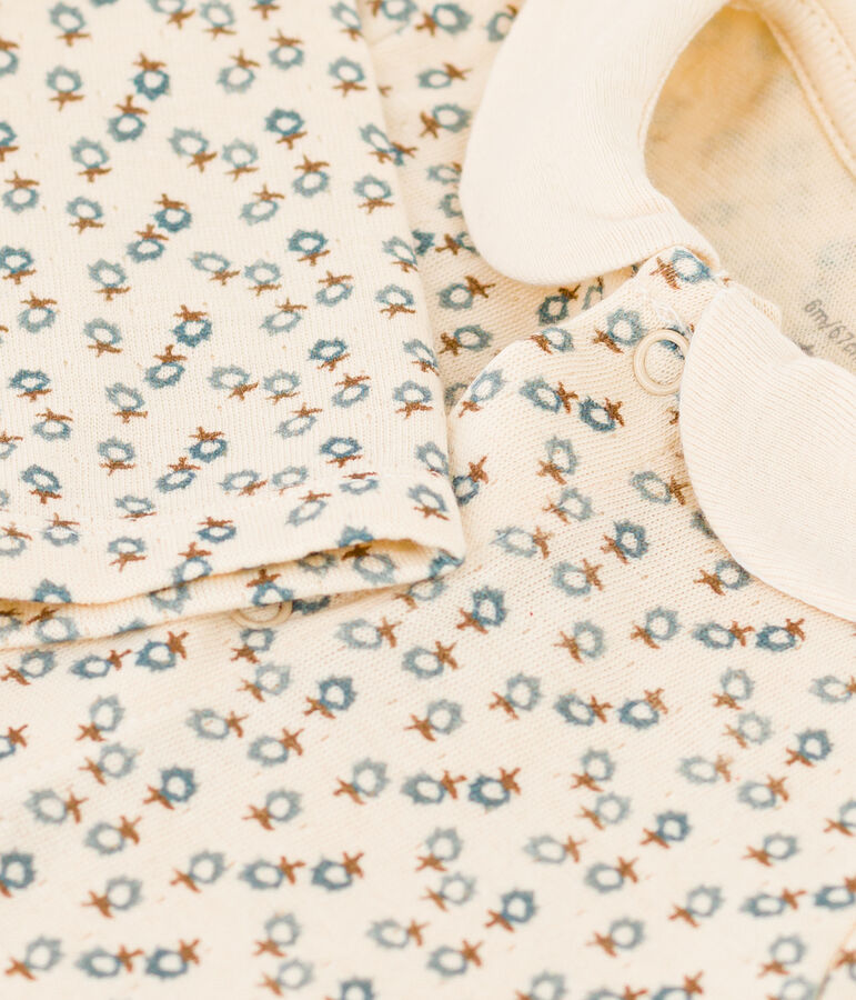 Mono largo con estampado de flores para beb&eacute; crudo/multicolor