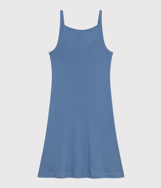 Camisón de algodón calado para mujer azul BEACH