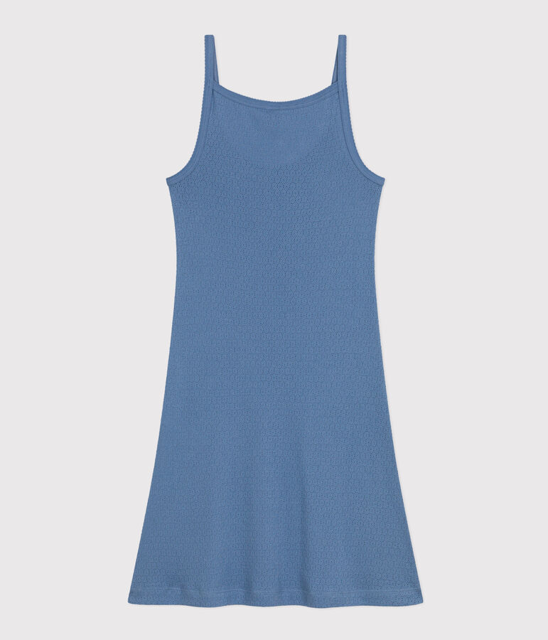 Camis&oacute;n de algod&oacute;n calado para mujer azul BEACH