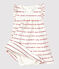 Vestido-bodi de Jacquard de algodón ecológico para bebé blanco MARSHMALLOW/rojo TERKUIT