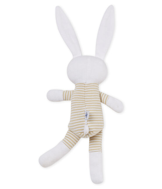 Peluche de conejo para bebé de jersey beige PERLIN/blanco MARSHMALLOW