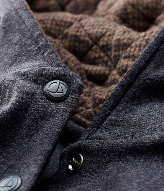Sudadera con capucha de punto de elastano para bebé niño gris CITY CHINE