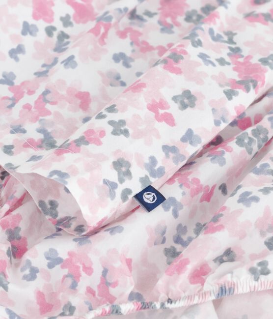 Vestido estampado de algodón de manga corta y pololo para bebé blanco MARSHMALLOW/blanco MULTICO