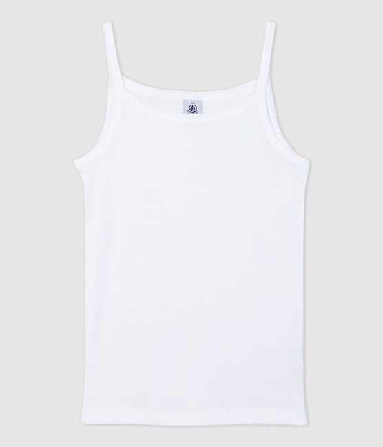 Camiseta de tirantes L'ICONIQUE de algodón ORGÁNICO de mujer blanco ECUME