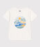 Camiseta infantil de manga corta de algodón con estampado blanco MARSHMALLOW