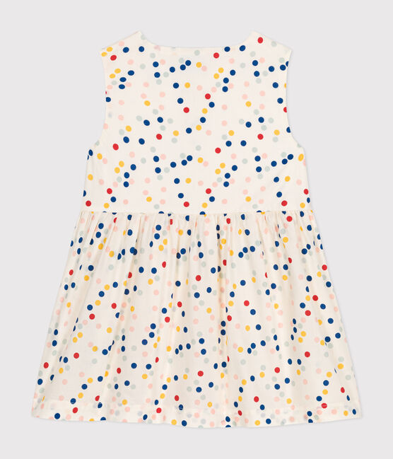Vestido sin mangas de popelina para bebé blanco MARSHMALLOW/blanco MULTICO