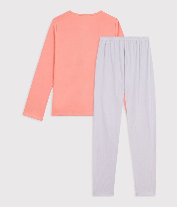 Pyjama  en coton naranja/multicolor
