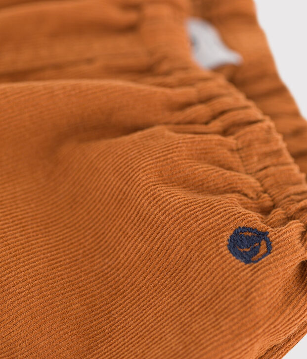 Pantal&oacute;n de terciopelo fino para beb&eacute; marron