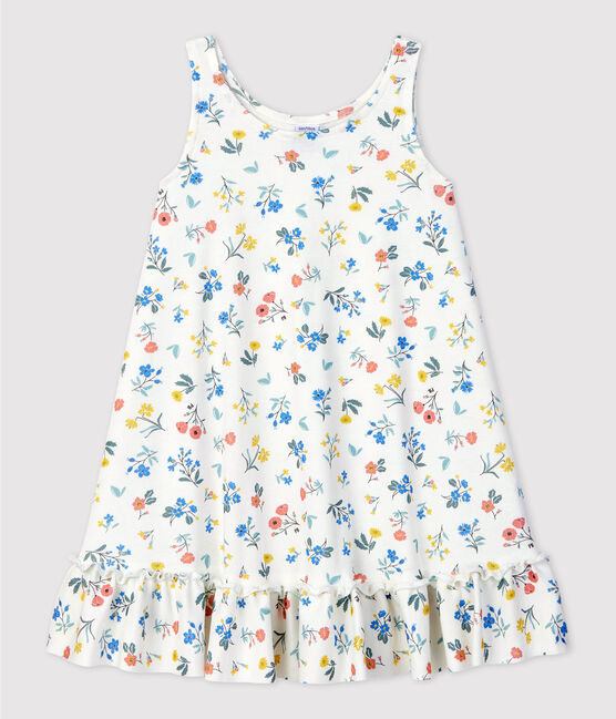 Vestido sin mangas de algodón de niña blanco MARSHMALLOW/blanco MULTICO