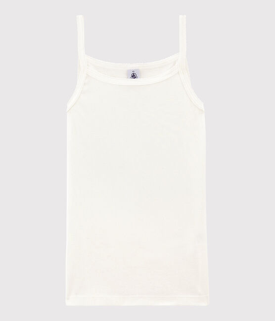 Camiseta de tirantes emblemática de algodón de mujer blanco MARSHMALLOW