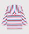 Sudadera con capucha a rayas de jersey grueso para bebé blanco MARSHMALLOW/blanco MULTICO