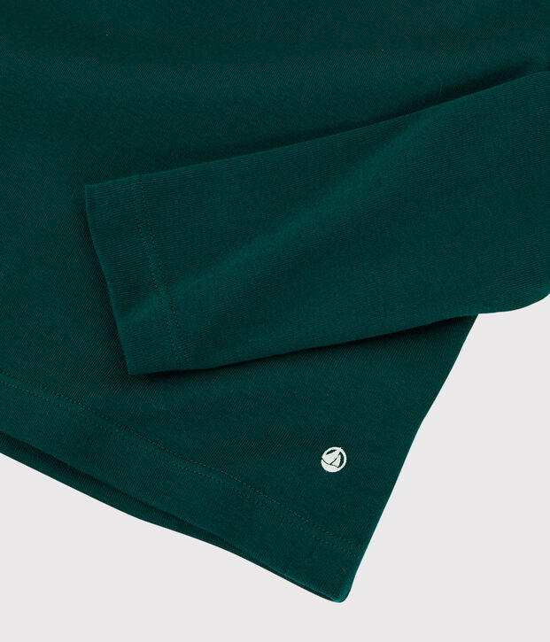 Prenda de cuello de cisne de algod&oacute;n de ni&ntilde;a/ni&ntilde;o verde