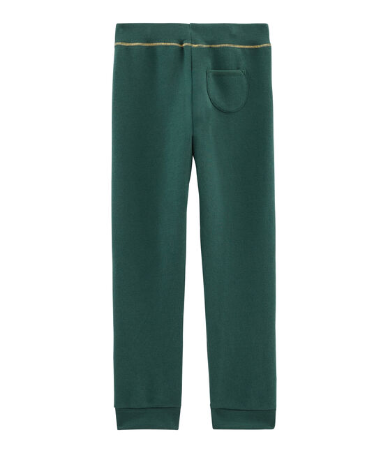 Pantalón de felpa de niña verde SOUSBOIS