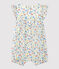 Mono corto de popelina con estampado de flores para bebé blanco MARSHMALLOW/blanco MULTICO