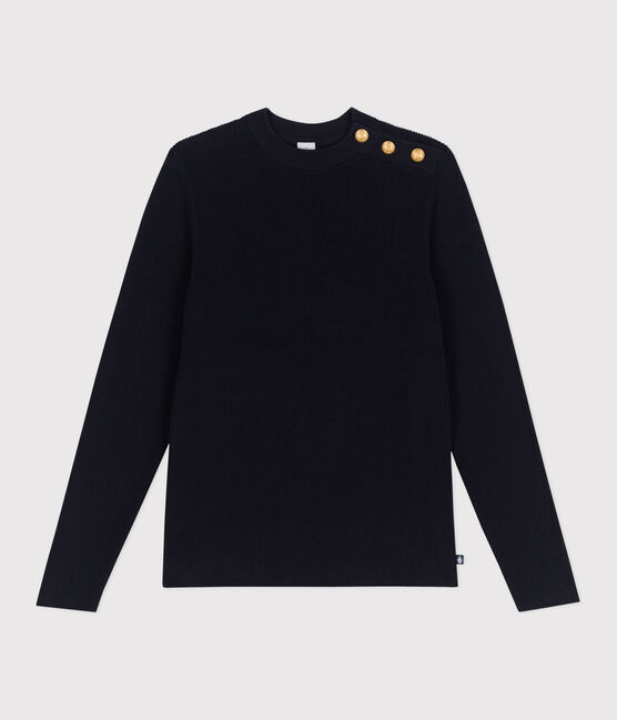Jersey marinero de algodón liso para mujer azul SMOKING