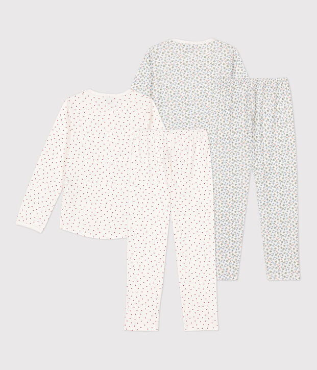 Juego de 2 pijamas de algod&oacute;n con flores para ni&ntilde;a multicolor