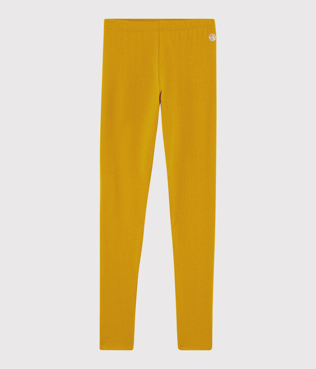 Leggings de punto para ni&ntilde;a amarillo