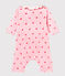 Bodyjama sin pies de punto 1x1 estampado para bebé niña rosa VIENNE/blanco MULTICO