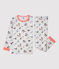 Pijama con estampado de París de niño de algodón orgánico gris BELUGA/blanco MULTICO