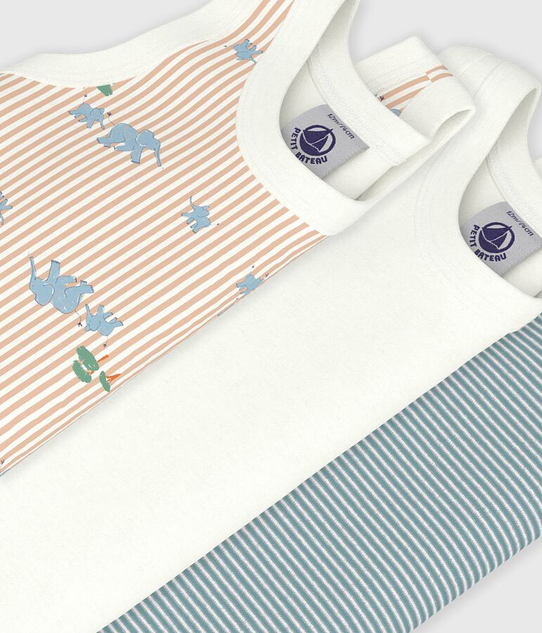 Juego de bodies de algod&oacute;n sin mangas con estampado de elefantes para beb&eacute; multicolor