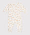 Pijama de felpa para bebé blanco MARSHMALLOW/blanco MULTICO