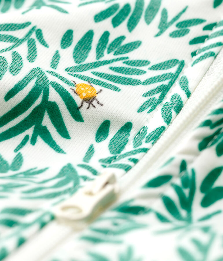 Cortavientos de punto revestido de beb&eacute; ni&ntilde;o blanco/verde/multicolor