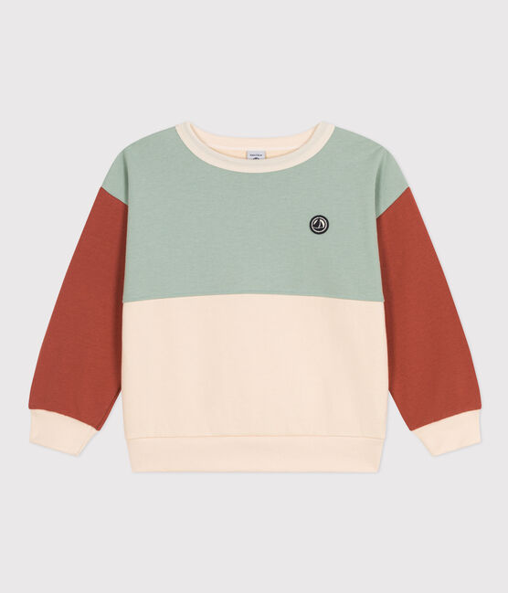 Sudadera «color block» de muletón para niño blanco AVALANCHE/ MULTICO