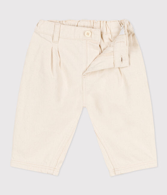 Pantalón de tejido vaquero para bebé gris ECRU