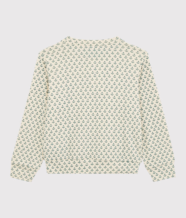 Sudadera de t&uacute;bico de ni&ntilde;a crudo/verde