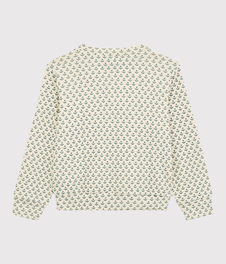 Sudadera de t&uacute;bico de ni&ntilde;a crudo/verde