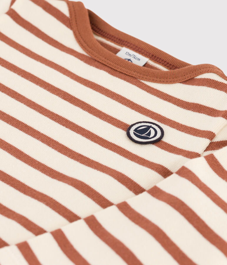 Marinera de punto grueso para beb&eacute; crudo/marron