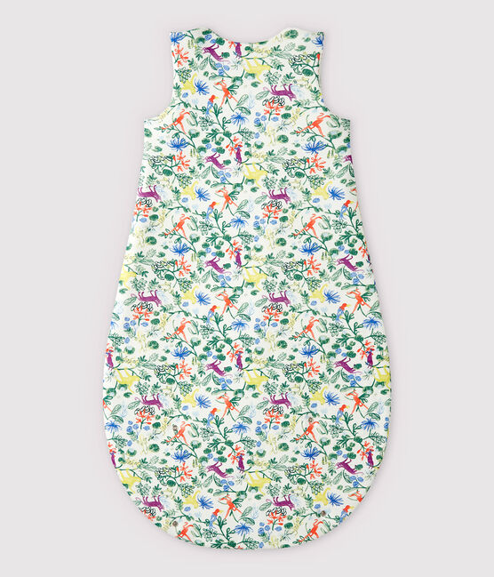 Saco de dormir de jungla de algodón de bebé blanco MARSHMALLOW/blanco MULTICO