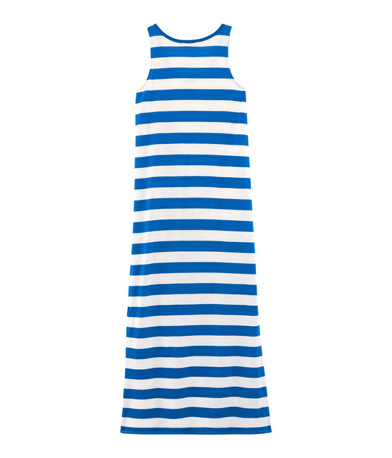 Vestido sin mangas para mujer azul RIYADH/blanco MARSHMALLOW