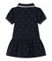 Vestido para niña de manga corta azul SMOKING/blanco FETA
