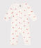 Pijama sin pies de algodón con cangrejos para bebé blanco MARSHMALLOW/blanco MULTICO