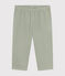 Pantalón de gasa de algodón para bebé verde HERBIER