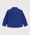 Camisa infantil lisa de terciopelo azul