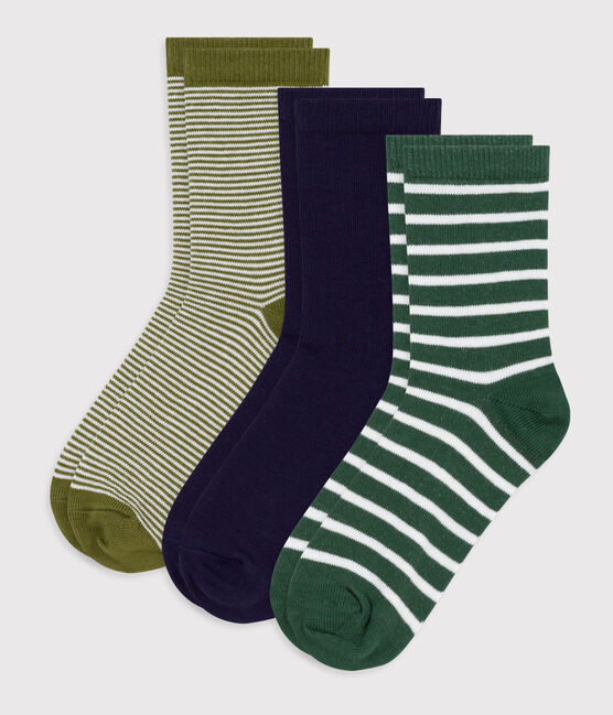 3 pares de calcetines infantiles de algodón a rayas variante 1