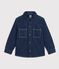 Camisa infantil denim lisa azul