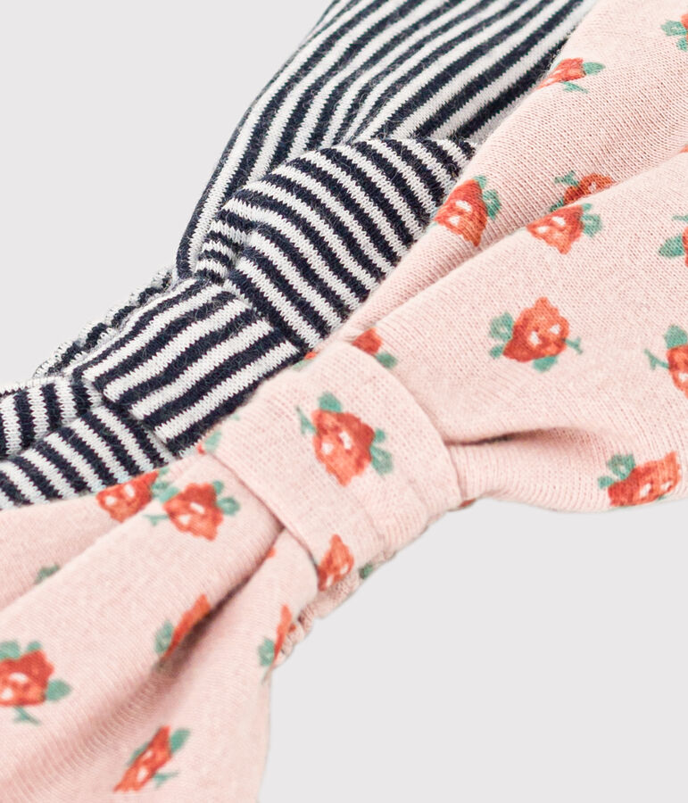 Juego de 2 diademas de algod&oacute;n para beb&eacute; multicolor