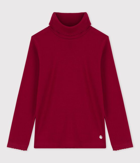 Jersey de cuello cisne de niña/niño rojo SANGRIA