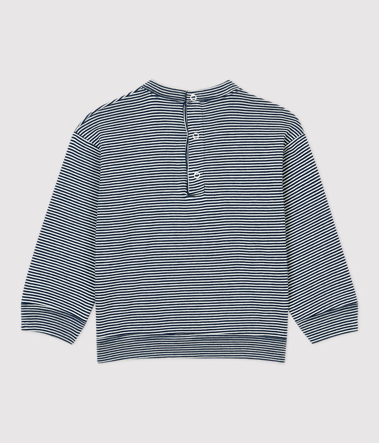 Camiseta de algod&oacute;n de beb&eacute; azul/blanco