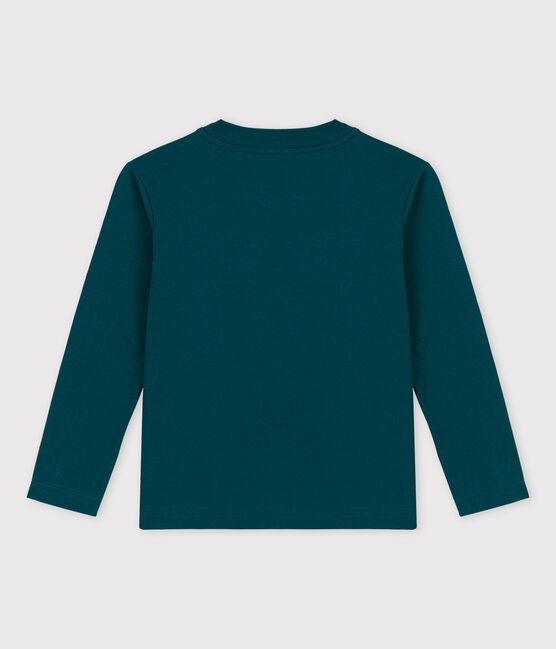 Camiseta de algodón de manga larga para niño verde PINEDE