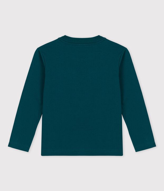 Camiseta de algod&oacute;n de manga larga para ni&ntilde;o verde