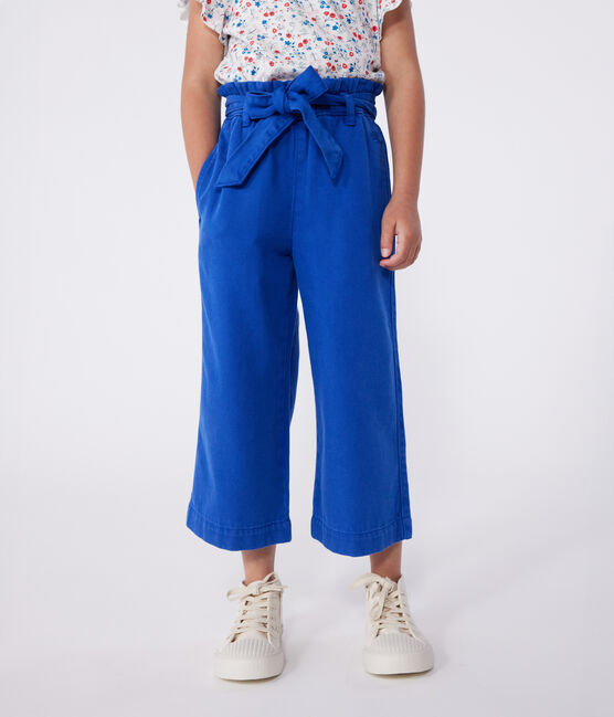 Pantalón infantil de mezcla de algodón y lyocell. azul SURF