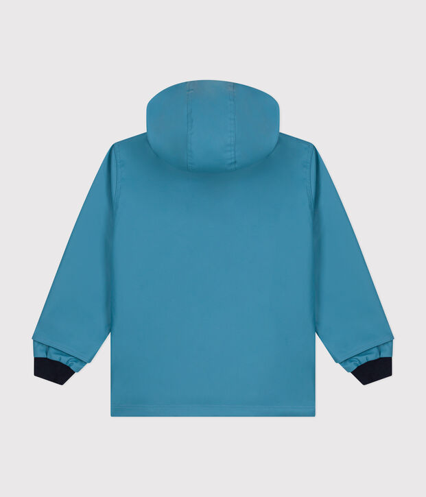 Impermeable emblem&aacute;tico reciclado para ni&ntilde;a/ni&ntilde;o azul